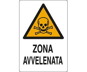 PIXLEMON Cartello Alluminio cm 30x20 Zona AVVELENATA