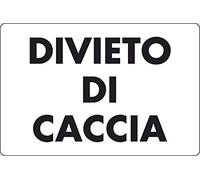 PIXLEMON Cartello Alluminio cm 35x25 DIVIETO di Caccia