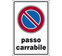 PIXLEMON Cartello Alluminio cm 45x30 Passo carrabile