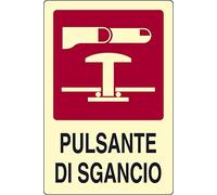 PIXLEMON Cartello Alluminio luminescente cm 18x12 Pulsante di SGANCIO