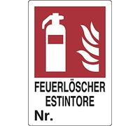 PIXLEMON Cartello plastica cm 30x20 FEUERLOESCHER ESTINTORE Nr.