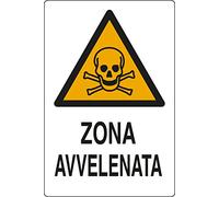 PIXLEMON Cartello plastica cm 30x20 Zona AVVELENATA