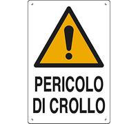 PIXLEMON Cartello polionda cm 60x40 Pericolo di CROLLO