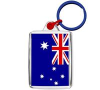 Pixly® Portachiavi con bandiera australiana, souvenir, Trasparente, M