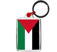 Pixly® Portachiavi con bandiera della Palestina, idea regalo, Trasparente, M