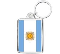 Pixly® Portachiavi con bandiera dell'Argentina, idea regalo, Trasparente, M