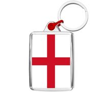 Pixly® Portachiavi con bandiera dell'Inghilterra, Gran Bretagna, Regno Unito, souvenir, Trasparente, M