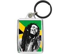 Pixly® Portachiavi con Bob Marley Giamaica, regalo divertente per lui e per lei, rastafariano, Trasparente, M