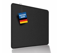 pixly® Tappetino Mouse XXL Ufficio & Gaming - Tappetino Antiscivolo per PC Gamer, Tastiera & Scrivania - Sottomano per Ufficio e Smart Working (Carbonio, 300 x 250 mm)