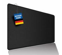 pixly® Tappetino Mouse XXL Ufficio & Gaming - Tappetino Antiscivolo per PC Gamer, Tastiera & Scrivania - Sottomano per Ufficio e Smart Working (Nero, 900x 400 mm)