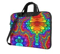PIXOLE Borsa per computer portatile stampata in legno marrone, borsa a tracolla da 15,6 pollici borsa a tracolla per ufficio, Colore brillante., 15.6 inch