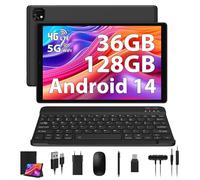 PIXPEAK Tablet 10 Pollici 4G LTE y 5G WiFi, Android 15.0 Octa-Core 2.0GHz, 36GB RAM, 128GB ROM(1TB Expandible), 1920 * 1200FHD, 13MP+8MP, Tablet con Teclado etc, GPS/Bluetooth, Negro