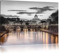 Pixxprint Basilica di San Pietro a Roma Stampa su Tela 120x80 cm Artistica murale