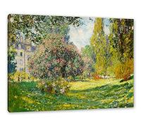 Pixxprint Claude Monet - Paesaggio sul Parco Monceau, bianco, dimensioni: 80 x 60 cm, pronta da parete, decorazione artistica