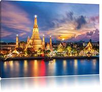 Pixxprint Temple Bangkok Thaïlande Stampa su Tela 120x80 cm Artistica murale