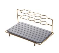 PIXZCSA Portaspazzolino con supporto portaoggetti, soluzione per organizzare ordinatamente gli accessori e gli elementi essenziali del bagno, supporto per, Grigio, 25x15x12cm