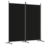 PIXZSSI 2 pezzi divisori interni nero 175 x 180 cm tessuto durevole versatile divisorio camera da letto soggiorno sfondo decorativo pieghevole design salvaspazio