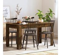 PIXZSSI Tavolo da pranzo in legno 140 x 74,5 x 76 cm, resistente all'umidità, materiale per tavolo da pranzo, tavolo da cucina pratico offre spazio per cibo e bevande