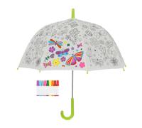 Piy Ombrello Trasparente Per Bambini Farfalla Incl. Pennarelli