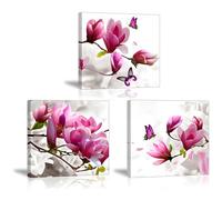 PIY PAINTING Quadro Orchidea Fiori Decorazione Murale, Stampe e Quadri su Tela Stampe Artistiche Pittura Tela Wall Art Regalo per Home Room Decor come regalo per la mamma 3x 30x30cm