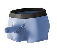 PIYAX Intimo da Boxer da Uomo Intimo da Boxe Lungo Sexy con Custodia per Pene Mutande Mutandine rigonfie per Elefanti Maschili