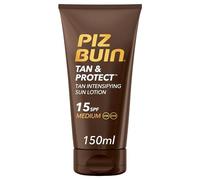 PIZ BUIN Tan & Protect Lozione Solare Intensificatore dell'Abbronzatura SPF 15, Crema solare 15 abbronzante corpo con Illumitone, Protezione solare 15 con filtro solare UVA/UVB, 150 ml