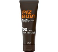 PIZ BUIN Allergy Crema Solare Viso SPF 50+, Protezione solare viso 50+ per pelli delicate e sensibili al sole, Crema viso SPF 50+ con filtro solare UVA/UVB e resistente all'acqua, 50 ml