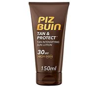 PIZ BUIN Tan & Protect Lozione Solare Intensificatore dell'Abbronzatura SPF 30, Crema solare 30 abbronzante corpo con Illumitone, Protezione solare 30 con efficaci filtri UVA/UVB, 150 ml