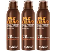 Piz Buin Tan & Protect Spray Abbronzante con Protezione SPF 15 3x150 m