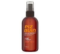 Piz Buin Tan & Protect Tan Accelerating Oil Spray per olio ad alta intensità abbronzante, SPF 15, 3 x 150 ml