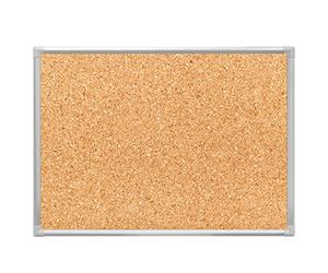 Pizarra de Corcho, Pizarra de Corcho Natural Duradera y Resistente, Corcho con Marco de Aluminio para Tablón de Anuncios en Oficinas, Escuelas y Hogares · m-office (60x45cm)