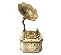 PizazzToy Carillon in legno 3D per adulti, montaggio fai da te, puzzle in legno 3D, con carillon in stile retrò, per il fai da te, per Natale 2025, decorazione regalo (100 pezzi)