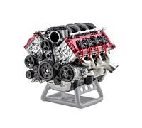 PizazzToy Kit di montaggio mini motore V8, MAD V8, modello motore a combustione interna, per adulti, montaggio fai da te, modello di motore per AX90104 SCX10Ⅱ Capra VS4-10 Pro/Ultra