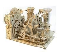 PizazzToy Puzzle 3D in legno meccanico per adulti, montaggio fai da te 3D, set fai da te con guida e sfera rotante, modello di decorazione natalizia 2025 (927 pezzi)