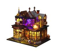 PizazzToy Puzzle 3D in legno per Halloween, set da costruzione, fai da te, puzzle in legno 3D, set fai da te, decorazione per Halloween, modello (versione kit)