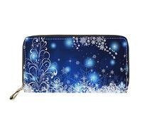 Pizding Portafogli in pelle per le donne di viaggio, affari, shopping, denaro, borsa con cerniera, pochette regalo di compleanno per le ragazze, Blu, Casual