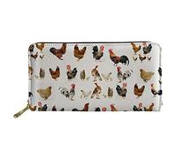 Pizding Portafogli in pelle per le donne di viaggio, affari, shopping, denaro, borsa con cerniera, pochette regalo di compleanno per le ragazze, bianco, L
