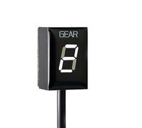 Pizgear 1-6 Indicatore di visualizzazione della marcia Installazione non distruttiva, for ER-6N 2006-2011 Indicatore di marcia per moto(BLACK White)