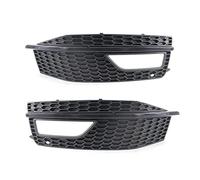 Pizgear 1 paio di auto griglia anteriore a nido d'ape maglia paraurti anteriore fendinebbia griglie griglia copertura griglia, for A4 B8 2012-2015 S4, for Facelift Griglia fendinebbia anteriore(Black