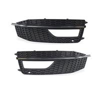 Pizgear 1 paio di auto griglia anteriore a nido d'ape maglia paraurti anteriore fendinebbia griglie griglia copertura griglia, for A4 B8 2012-2015 S4, for Facelift Griglia fendinebbia anteriore(Black