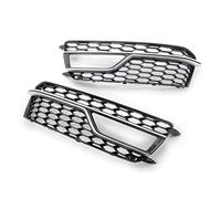 Pizgear 1 paio di coperture for fendinebbia in rete for paraurti anteriore for auto, griglia a nido d'ape, for, S5 A5 S-Lines 2013-2016 8T0807681M 8T0807682M Griglia fendinebbia anteriore(Black Chrom