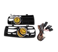 Pizgear 1 Paio di fari fendinebbia for paraurti Anteriore, griglia a LED con Kit di Cavi Gialli, for Golf, MK4 1998-2004, fendinebbia Gruppo fendinebbia per Auto