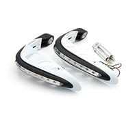 Pizgear 1 Paio di paramani universali for Moto, paramani for Motocross, Protezione for Manubrio con indicatori di direzione Leggeri, Dirtbike MX Paramani per Moto(White)