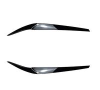 Pizgear 2 pezzi ABS lucido male faro palpebre sopracciglia, for BMW, serie 5 G30 G31 M5 520 525 530 540 2017-2021 adesivi 3D accessori Adesivi per fari automobilistici(Gloss Black)