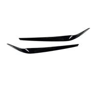 Pizgear 2 pezzi adesivo for copertura rivestimento palpebra sopracciglio fari in fibra di carbonio for auto, for, for serie 5 G30 G31 G38 F90 M5 525I 530I 540I 2017-2021 Adesivo per fari(Schwarz)