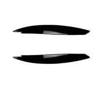 Pizgear 2 pezzi adesivo for sopracciglia anteriori, copertura for palpebre dei fari anteriori, for E81 E82 E87 E88 2004-2011 Adesivo protettivo per fari(Glossy Black)