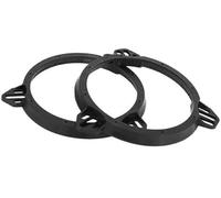 Pizgear 2 pezzi Anello distanziatore for altoparlante universale, tweeter, adattatore for altoparlante, auto, barca, camper, subwoofer, staffa di montaggio, anello impermeabile in ABS nero, for 6,5#34