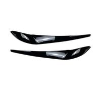 Pizgear 2 pezzi auto faro anteriore sopracciglio palpebra copertura trim, for BMW, for X3 F25 X4 F26 2014 2015 2016 2017 Adesivo per fari oscurati(Glossy Black)
