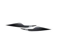 Pizgear 2 pezzi auto palpebre faro sopracciglia decorazione rivestimento, for Ford, messa a fuoco, for MK2 C307 2008 2019 2010, nero lucido/fibra di carbonio Adesivo per fari oscurati(Glossy Black)