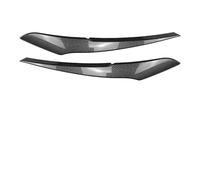 Pizgear 2 pezzi faro auto sopracciglio palpebra copertura decorazione rivestimento, for BMW, for serie 1 F20 F21 versione base 2011 2012 2013 2014 Adesivo per fari oscurati(Carbon Fiber Black)